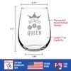 Bevvee Bunco Queen Stemless Wine Glass - Bunco Decor and Bunco Gifts for Women - Large 17 Oz Glasses view 4