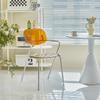 Ergonomic Transparent Office Chair, Home Acrylic Clear Computer Seat Chair, Mid Back and Chrome Frame, for Kitchen Dining Home Office, Easy to Assemble ( Color : Blue-Green , Size : 47*50*85cm ) view 2