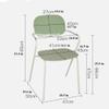 Ergonomic Transparent Office Chair, Home Acrylic Clear Computer Seat Chair, Mid Back and Chrome Frame, for Kitchen Dining Home Office, Easy to Assemble ( Color : Blue-Green , Size : 47*50*85cm ) view 3