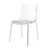 Transparent Chair Set of 2, Water Ripple Design Modern Dining Side Chair, Clear Lounge Seat, with Metal Legs, for Kitchen, Living Dining Room (Color : Clear, Size : 47 * 53 * 80.5cm) view 1