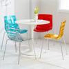 Transparent Chair Set of 2, Water Ripple Design Modern Dining Side Chair, Clear Lounge Seat, with Metal Legs, for Kitchen, Living Dining Room (Color : Clear, Size : 47 * 53 * 80.5cm) view 2