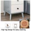 7.9/9.8/11.8/13.8/15.7/17.7 in Width Wood Nightstand with 2 Drawers Bedside Tables Modern Night Table for Bedroom Night Stand (Color : Gray-B, Size : 15.7 * 15.7 * 19.7IN) view 3