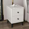 7.9/9.8/11.8/13.8/15.7/17.7 in Width Wood Nightstand with 2 Drawers Bedside Tables Modern Night Table for Bedroom Night Stand (Color : White-B, Size : 15.7 * 15.7 * 19.7IN) view 1