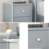 7.9/9.8/11.8/13.8/15.7/17.7 in Width Wood Nightstand with 2 Drawers Bedside Tables Modern Night Table for Bedroom Night Stand (Color : White-B, Size : 15.7 * 15.7 * 19.7IN) view 4