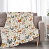 Chicken Floral Blanket Rooster Hen Printed Decor Throw Blanket Warm Soft Plush Lightweight Fleece Flannel Winter Blanket Farm Gifts for Girls Women Farmer Lover Boys Baby Kids Couch Bedding 60"X80" view 2