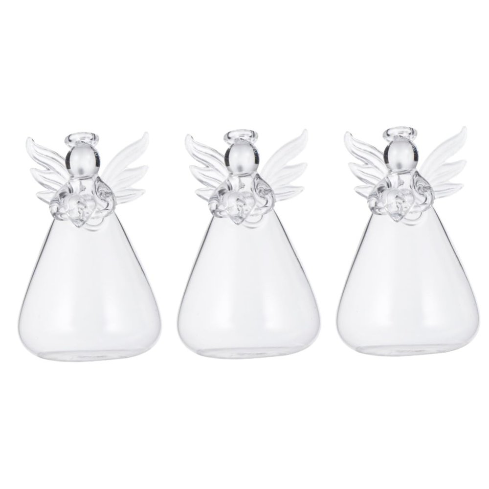 DECHOUS 3pcs Hanging Angel Shaped Vase Delicate Decor for Home Bedroom Room for Beautiful Plant Display and Eye-catching Centerpieces