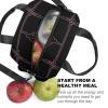 Ballet Heartbeat Insulated Lunch Bag Reusable Lunch Box Tote Bag with Shoulder Strap for Men Women view 3