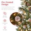 Best Choice Products 9ft Pre-lit Pencil Christmas Tree, Partially Flocked & Frosted Slim Holiday Tree Decoration, Skinny Xmas Tree, 450 Lights, 1,298 Frosted Tips, 82 Pine Cones, Foldable Stand view 2