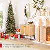 Best Choice Products 9ft Pre-lit Pencil Christmas Tree, Partially Flocked & Frosted Slim Holiday Tree Decoration, Skinny Xmas Tree, 450 Lights, 1,298 Frosted Tips, 82 Pine Cones, Foldable Stand view 4