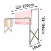 Extendable Clothing Dryer Rack, Stainless Steel Laundry Drying Rack, Foldable Portable Space Saving Clothes Drying Rack, Movable Drying Rack With 4 Castors, With Sock Tray Holder ( Color : Without cas view 2