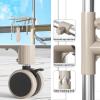 Extendable Clothing Dryer Rack, Stainless Steel Laundry Drying Rack, Foldable Portable Space Saving Clothes Drying Rack, Movable Drying Rack With 4 Castors, With Sock Tray Holder ( Color : Without cas view 4