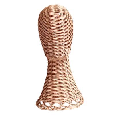 EXCEART Rattan Hat Display Rack Decorative Stand for Hats and Wigs for Home Retail Use Sturdy and Attractive Design for Showcasing Headwear Non-distorting Mannequin Shape