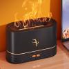 Tyenaza Color Flame Air Aroma Diffuser, Colorful Flame Air Aroma Diffuser Humidifier Mini Noiseless Essential Oil Diffuser for Home Office Black view 1