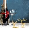 Cabilock 4pcs Gold Mini Elk Ornament Zinc Alloy Reindeer Figurine 2.6 Inch Vintage Table Decor for Christmas Holiday Home Accent view 4