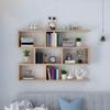 KWOKING Modern Engineered Wood Wall Unit - Open Book Shelf, Cherry Wood, 39.4" L x 5.9" W x 31.5" H view 4