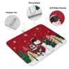 Christmas Tree Snowman Dish Drying Mats for Kitchen Counter, Snowflake Microfiber Absorbent Dish Drainer/Rack Mat,Reversible Hangding Quick Drying kitchen Drying Mat view 2