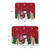 Christmas Tree Snowman Dish Drying Mats for Kitchen Counter, Snowflake Microfiber Absorbent Dish Drainer/Rack Mat,Reversible Hangding Quick Drying kitchen Drying Mat view 3