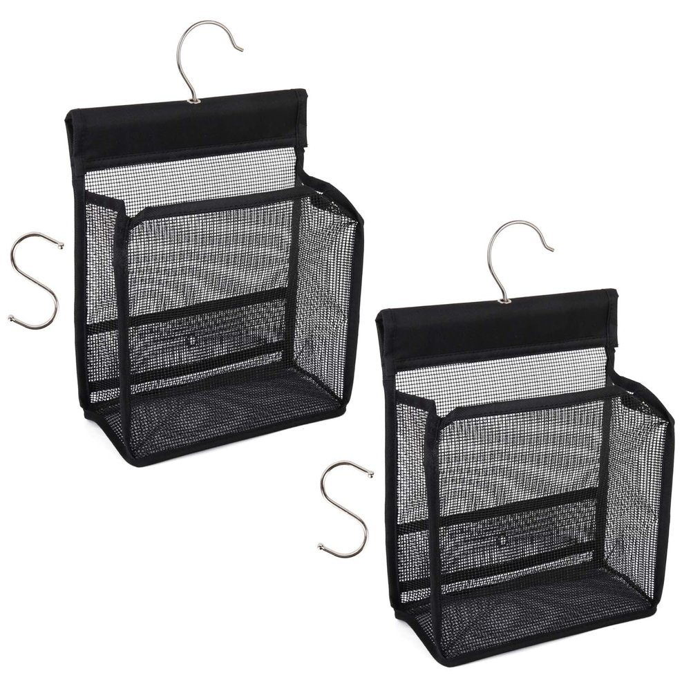 ABCISI Shower Bag,Shower Basket, Shower Organizer Hanging,Perfect for Toiletries,Gym,Dorm Rooms,Swimming and Travel,Durable, with Hook Attachment, Mesh Shower Bag(Pack of 2)