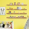 Long Floating Shelves for Wall 47 Inch,Real Wood Picture Ledge Shelf with Lip Set of 4,Photo Frame Storage Display for Living Room Nursery Room Bedroom Bathroom Kitchen Decor(Carbonized Black) view 2