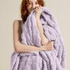 Bedsure GentleSoft Lavender Fog Throw Blanket for Couch - Checkered Fleece Blankets Gifts for Women Men Girls, Cute Soft Cozy Throw for Bedroom Home Decor Gifts, 50x60 Inches view 1