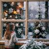 Christmas Snowflake Window Clings for Glass Windows Static Cling Snow Window Decals Anti-Collision Winter Window Stickers for Bird Strikes Vinyl Stickers Suncatcher Rainbow Stickers view 2
