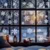 Christmas Snowflake Window Clings for Glass Windows Static Cling Snow Window Decals Anti-Collision Winter Window Stickers for Bird Strikes Vinyl Stickers Suncatcher Rainbow Stickers view 4