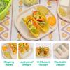 50-Pack Disposable Taco Plates for 2 Tacos & 2 Sides - For Most 4-6 IN Small Hard Shells - Biodegradable Cornstarch Holder Plates - Microwave Safe - Ideal for Fiesta, Bar, Party view 4