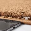 Bath mat Thickened Absorbent Bathroom Rugs Simple Solid Color Velvet Washable Carpet for Bathroom Floor (40 * 60CM) (Dark Brown) view 2