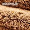 Bath mat Thickened Absorbent Bathroom Rugs Simple Solid Color Velvet Washable Carpet for Bathroom Floor (40 * 60CM) (Dark Brown) view 3