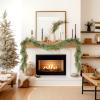 WBHome Real Touch Cypress Cedar & Pine Cone Evergreen Garland for Christmas Holiday Seasonal Outdoor/Indoor Home Decor, 9FT Long view 3