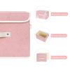 ANMINY 2PCS Fabric Storage Bin with Lid Rose Print Box Basket with PU Leather Handles Washable PP Plastic Board Decorative Foldable Lidded Shelf Cubes Closet Organizer Container - Pink, Large Size view 2