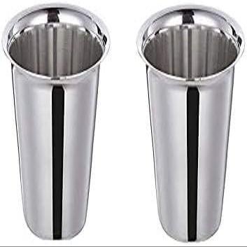 BishtHub Stainless Steel Glass Set Tea Cup Drinking Tumbler Glasses Cups For Drinkware And Tableware (160 ML- Pack Of 2)