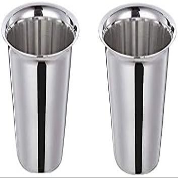 BishtHub Stainless Steel Glass Set Tea Cup Drinking Tumbler Glasses Cups For Drinkware And Tableware (160 ML- Pack Of 2)