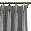 Macochico 52 W x 96 L Blackout Faux Linen Curtains Blackout Room Drapery Panel with Pinch Pleated for Bedroom Classrooms Sliding Glass Door,Rock Grey (1 Panel) view 2