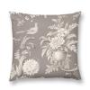 MangGou French Country Throw Pillow Cover Floral Tan Velvet Pillow Cases Chinoiserie Cushion Cover Farmhouse Pillow Covers Rutic Home Decor for Sofa Couch Bed Office Car 16 "x16 view 1