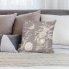 MangGou French Country Throw Pillow Cover Floral Tan Velvet Pillow Cases Chinoiserie Cushion Cover Farmhouse Pillow Covers Rutic Home Decor for Sofa Couch Bed Office Car 16 "x16 view 4