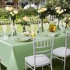 Counfeisly 6 Pack Satin Table Cover Rectangle Silkly Soft Table Cloth, Satin Dining Table Cloths for Wedding Banquet Table Decoration, Dining Room, Indoor and Outdoor Use, 60 x 102 Inches, Sage Green view 4