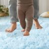 YJ.GWL Area Rugs for Living Room Bedroom, 5x8 Machine Washable Large Light Blue Carpet, Soft Fluffy Shaggy Thick Big Shag Indoor Floor Rug for Kids Boy and Girls Room Dorm Home Decor Aesthetic view 3