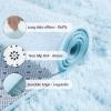 YJ.GWL Area Rugs for Living Room Bedroom, 5x8 Machine Washable Large Light Blue Carpet, Soft Fluffy Shaggy Thick Big Shag Indoor Floor Rug for Kids Boy and Girls Room Dorm Home Decor Aesthetic view 4
