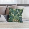 MangGou Bird Flower Floral Throw Pillow Cover Aqua and Green Velvet Pillow Cases Chinoiserie Cushion Cover Farmhouse Pillow Covers Home Decor for Couch Bedroom Living Room 14 "x14 view 4