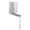 YIYIBYUS Wall Mounted Ironing Board, Wall Mounted Ironing Board Cabinet Foldable with Mirror and Swivel Ironing Board for Home Apartment (withstorage Table),Swivel Function (Style B) view 1