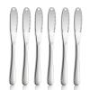 hunnycook 6P Butter Knife, 8.7 silver Butter Spreader, Stainless Steel Butter Knife Spreader, Butter Spreader Knife with Holes and Serrations, Multi-Function Spreader Knives for Butter, Cheese, Jam view 1