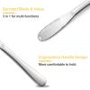 hunnycook 6P Butter Knife, 8.7 silver Butter Spreader, Stainless Steel Butter Knife Spreader, Butter Spreader Knife with Holes and Serrations, Multi-Function Spreader Knives for Butter, Cheese, Jam view 3