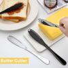 hunnycook 6P Butter Knife, 8.7 silver Butter Spreader, Stainless Steel Butter Knife Spreader, Butter Spreader Knife with Holes and Serrations, Multi-Function Spreader Knives for Butter, Cheese, Jam view 4