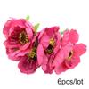 homeemoh Artificial Pink Flowers with Single Stem 6pcs Pink Silk Flower Small Fake Flower Decorative Bouquet for Wedding, Table Centerpiece, Vase, Home, Office view 2