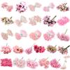 homeemoh Artificial Pink Flowers with Single Stem 6pcs Pink Silk Flower Small Fake Flower Decorative Bouquet for Wedding, Table Centerpiece, Vase, Home, Office view 4