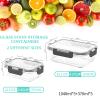 Skroam 10-Pack Glass Meal Prep Containers, Food Storage Containers with Snap Locking Lids, Airtight Bento Boxes for Microwave, Oven, Freezer and Dishwasher view 2