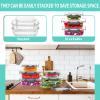 Skroam 10-Pack Glass Meal Prep Containers, Food Storage Containers with Snap Locking Lids, Airtight Bento Boxes for Microwave, Oven, Freezer and Dishwasher view 4