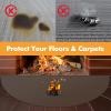 Hearth Rugs for Fireplaces Fire Resistant, 59 x 32 inch Fireproof Fireplace Mat Hearth Rug, Hearth Pads for Wood Stove Fireplace Indoor Outdoor, Protect Floors Carpets from Sparks Embers-Brown, 1mm view 4