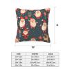 AdaNti Santa Claus Christmas Print Throw Pillow Cover Square Soft Cushion Cover Throw Pillow Case for Home Decor Living Room Bed Couch Car 20"x20" view 4